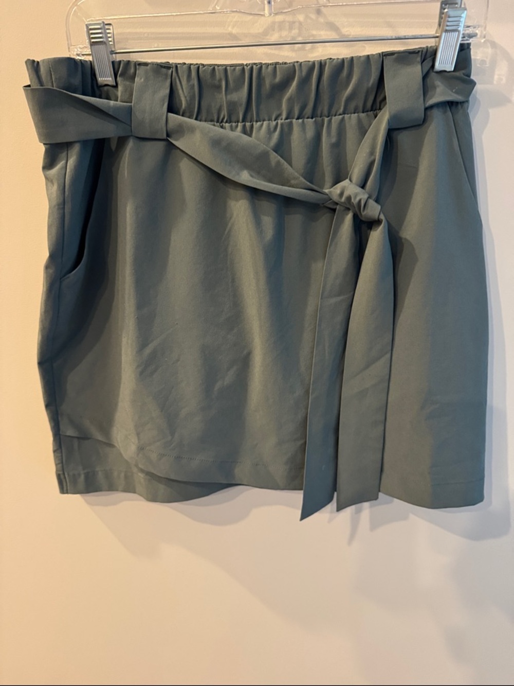 Athleta Belted Skort in Olive Green